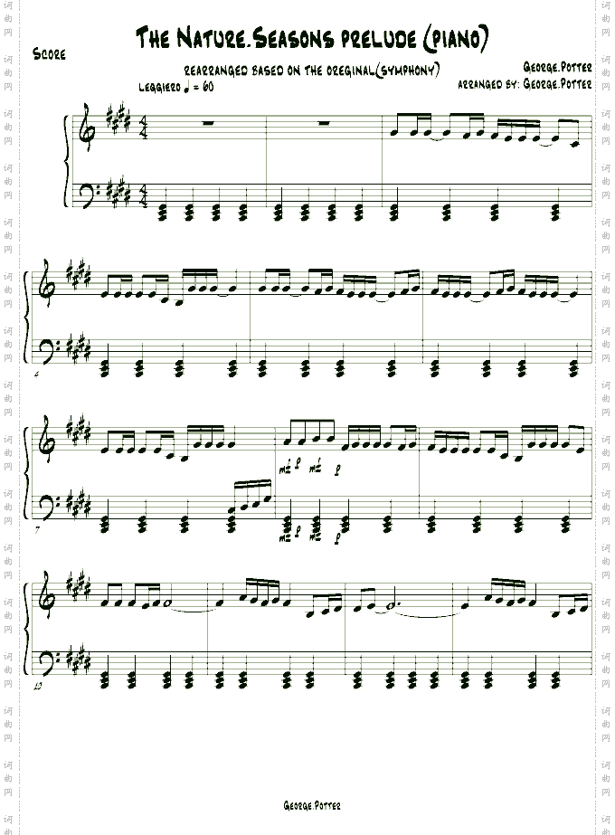 the nature seasons prelude piano