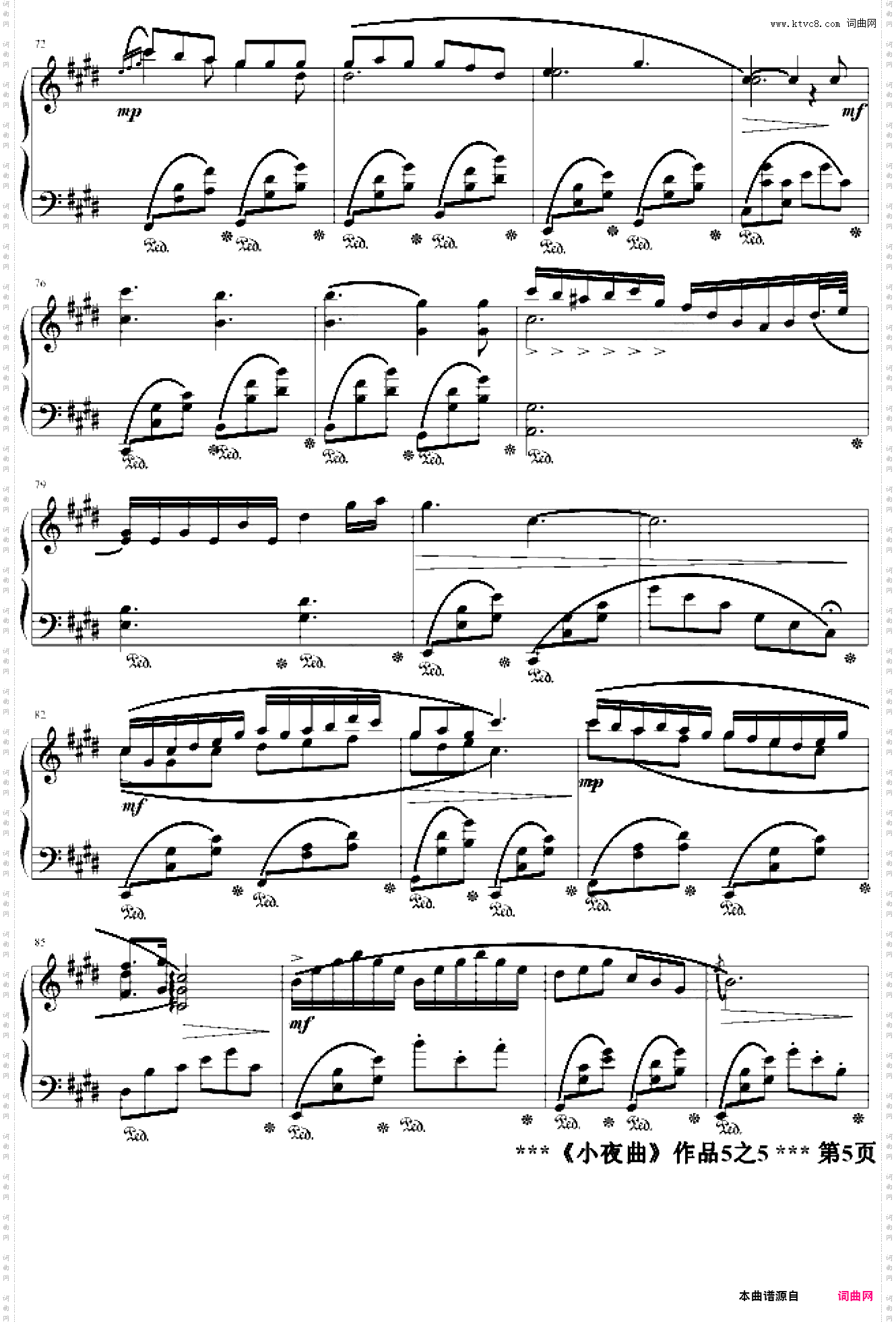 小夜曲Op5·5