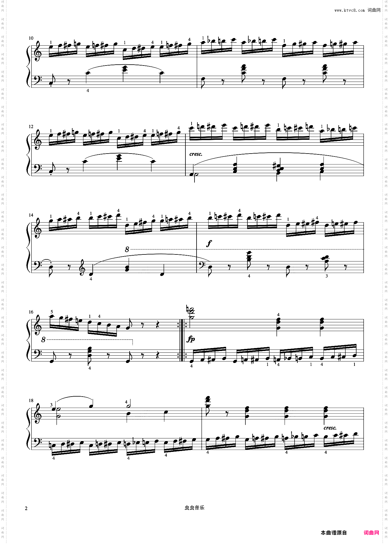 6级 练习曲 Op·299 No·15《中央院钢琴考级曲目 1-6级》