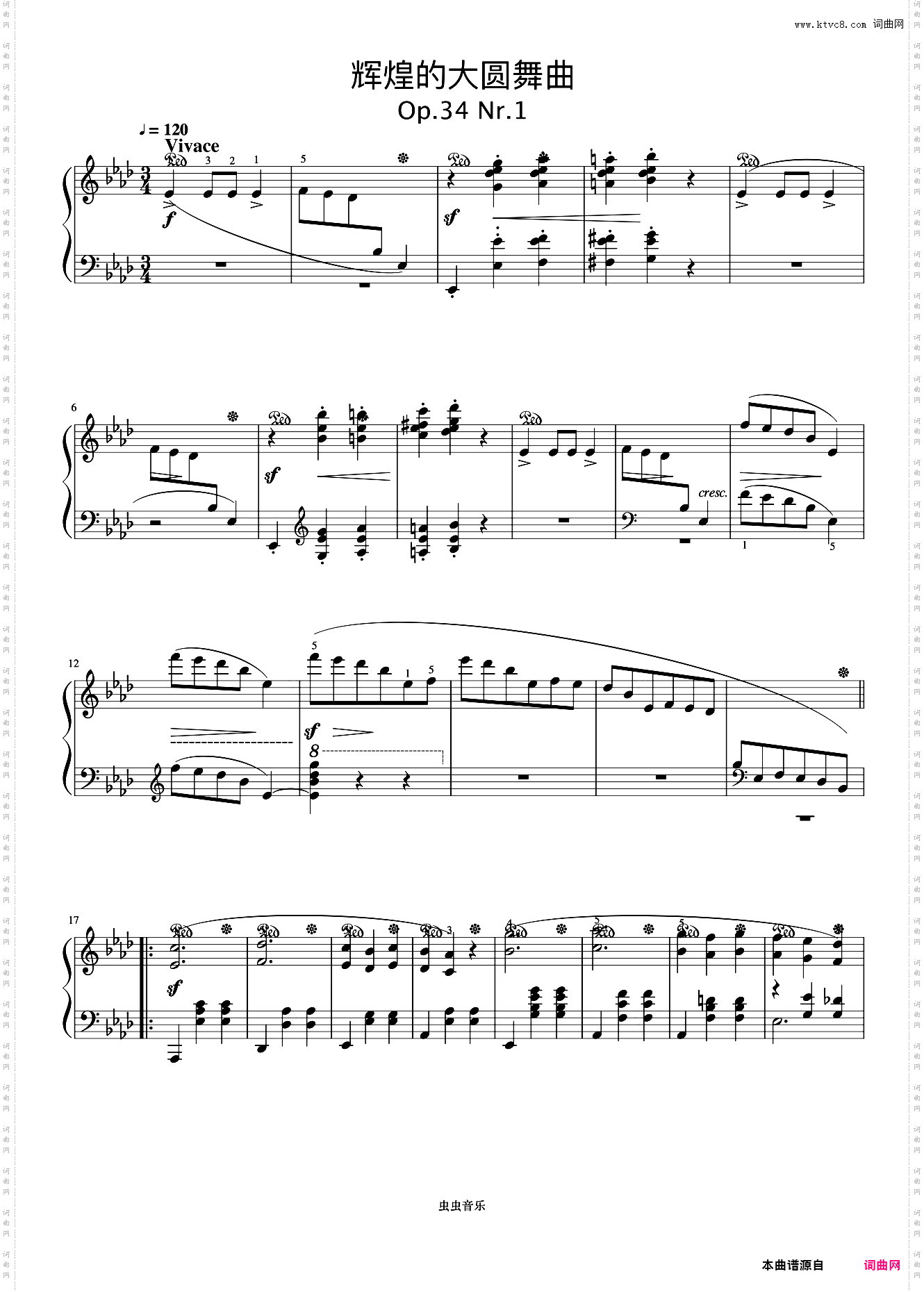 圆舞曲 Op·34 No·1《肖邦圆舞曲集》