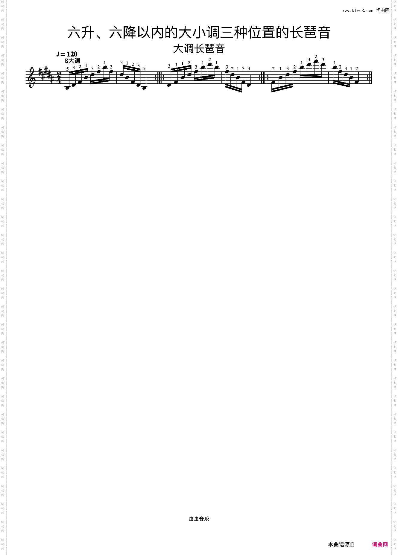 六升、六降以内的大小调三种位置的长琶音06《什密特钢琴手指练习》