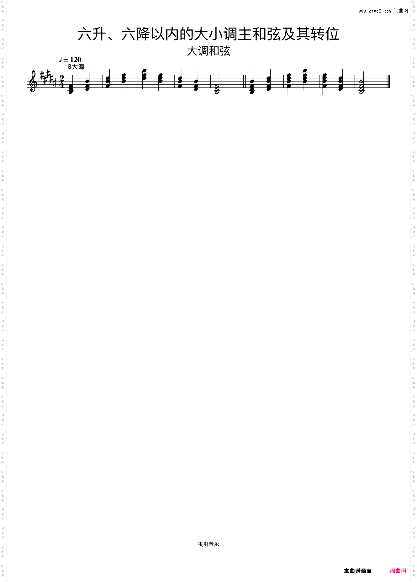 六升、六降以内的大小调主和弦及其转位06《什密特钢琴手指练习》