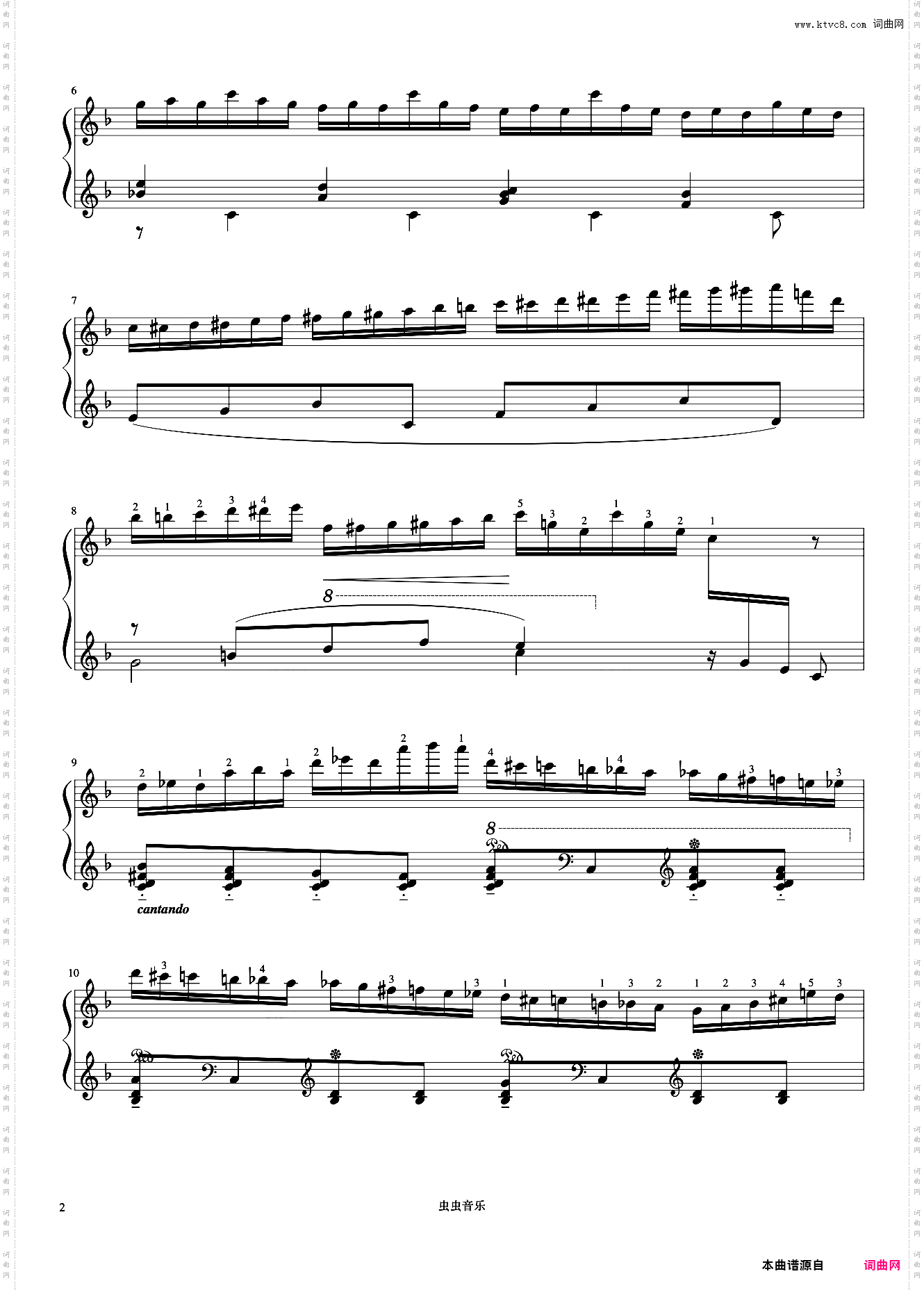 8级 练习曲No·6《中央院钢琴考级曲目 7-9级》