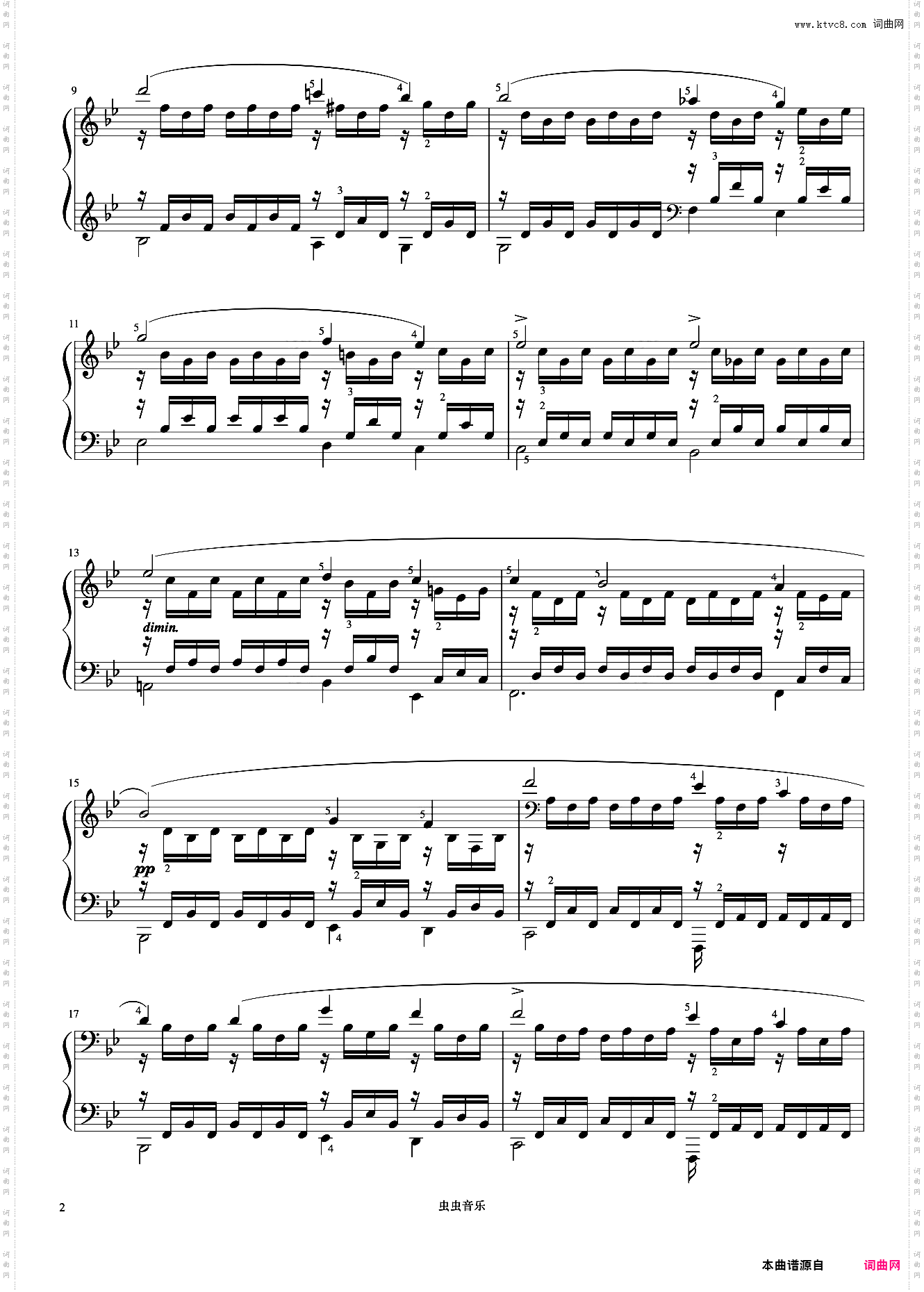 7级 旋律与伴奏练习曲 Op·299 No·27《音协钢琴考级曲目 6-8级》