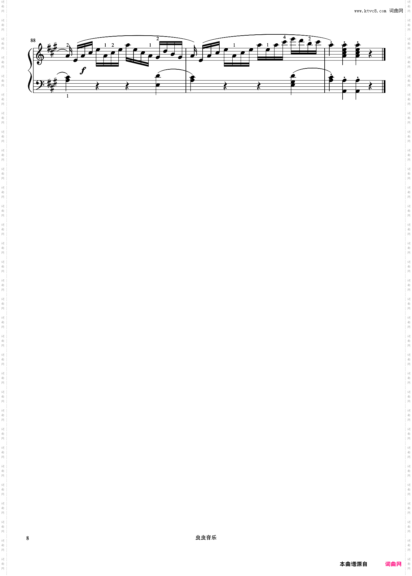 6级 A大调小奏鸣曲第一乐章《音协钢琴考级曲目 6-8级》