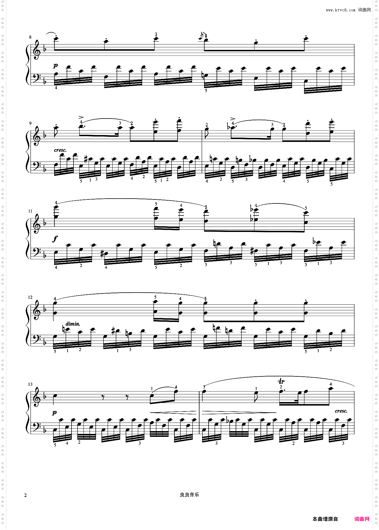 第10首《车尔尼快速练习曲 作品299》