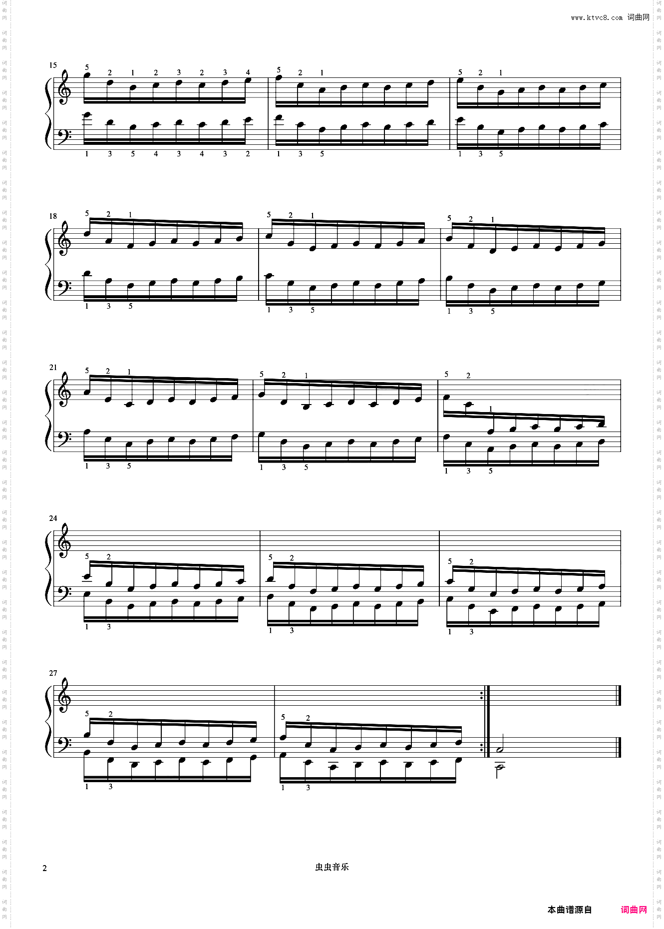 练习2《哈农 钢琴练指法》