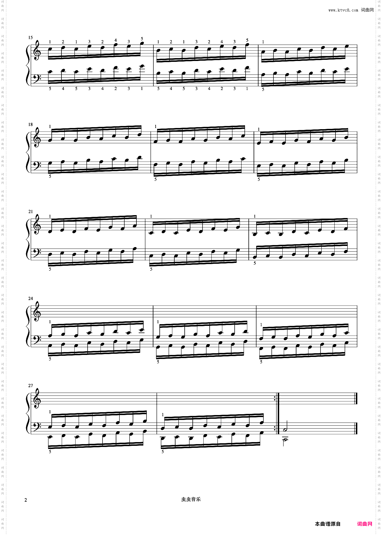 练习5《哈农 钢琴练指法》