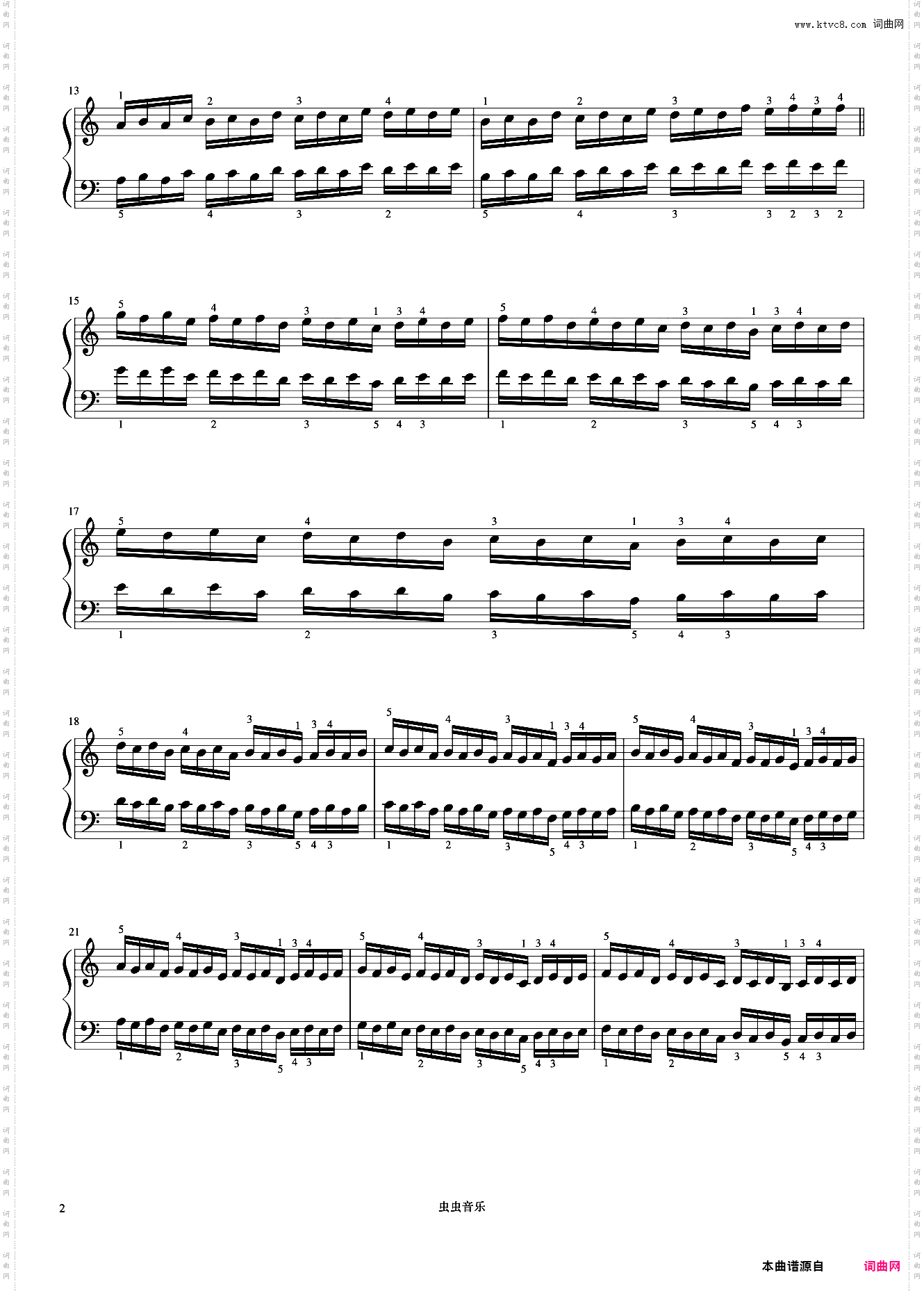 练习29《哈农 钢琴练指法》