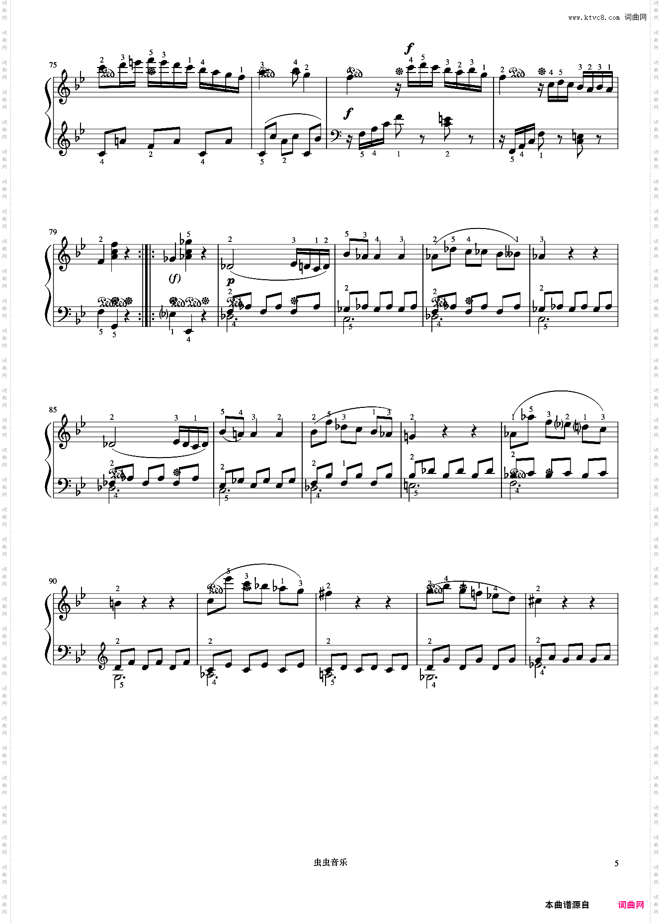 8级 奏鸣曲bB大调第一乐章《中国院钢琴考级曲目》