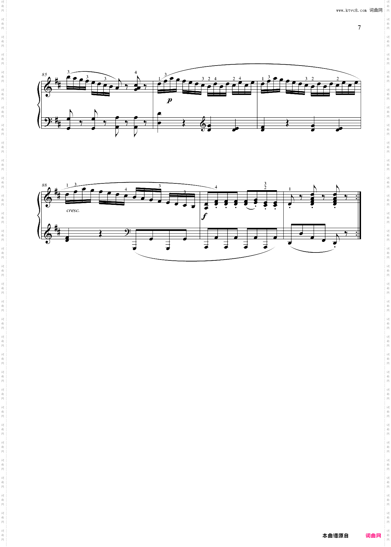 第六级 小奏鸣曲作品36之6第一乐章