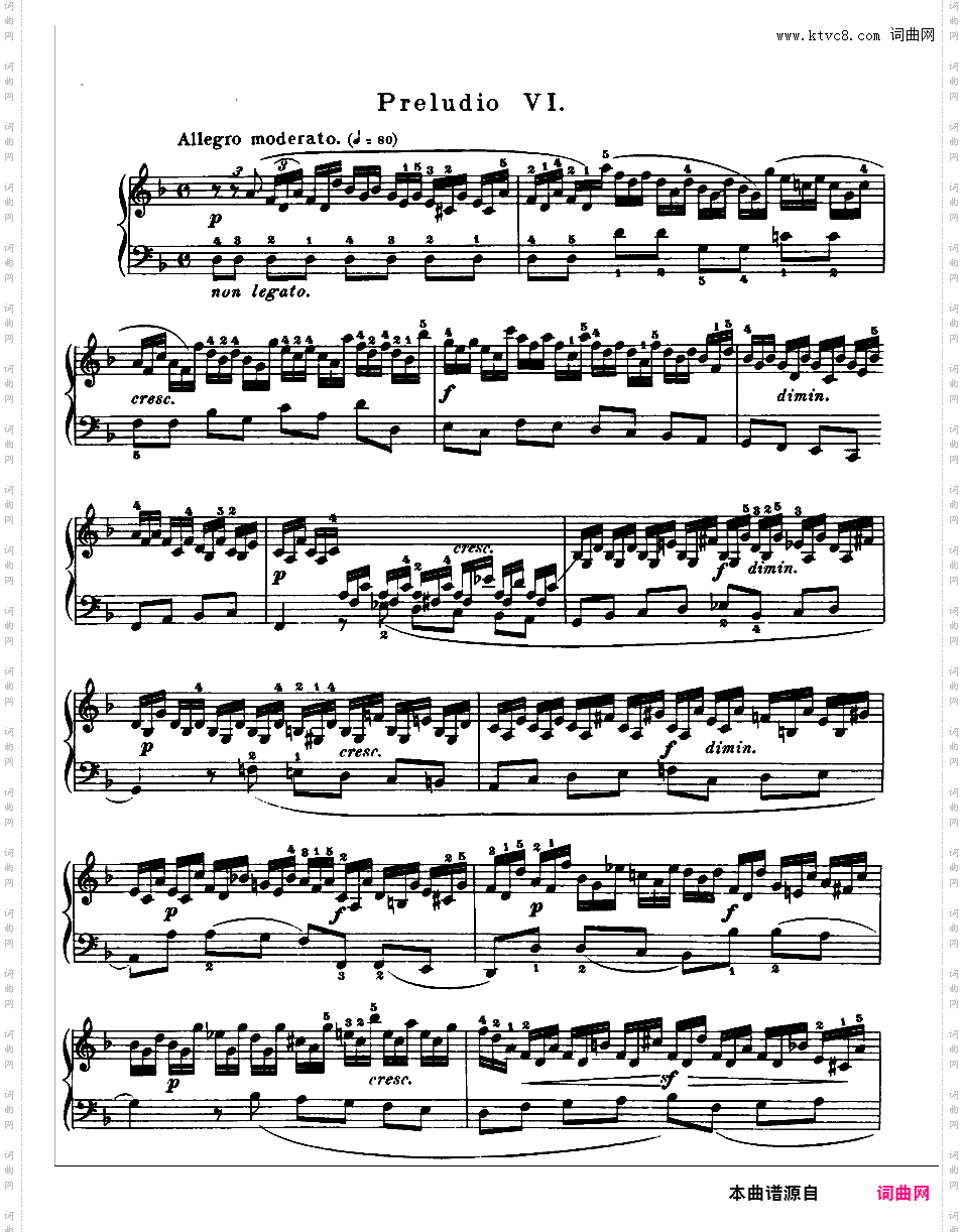《平均律钢琴曲集第一卷》The Well Tempered ClavierPrelude & Fugue 06