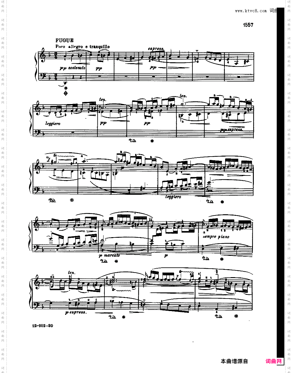 半音阶幻想曲与赋格 Chromatische Fantasie und Fuge in d Minor BWV 903Bach bwv903 Chromatic fantasia & fugue ed· Paderewski