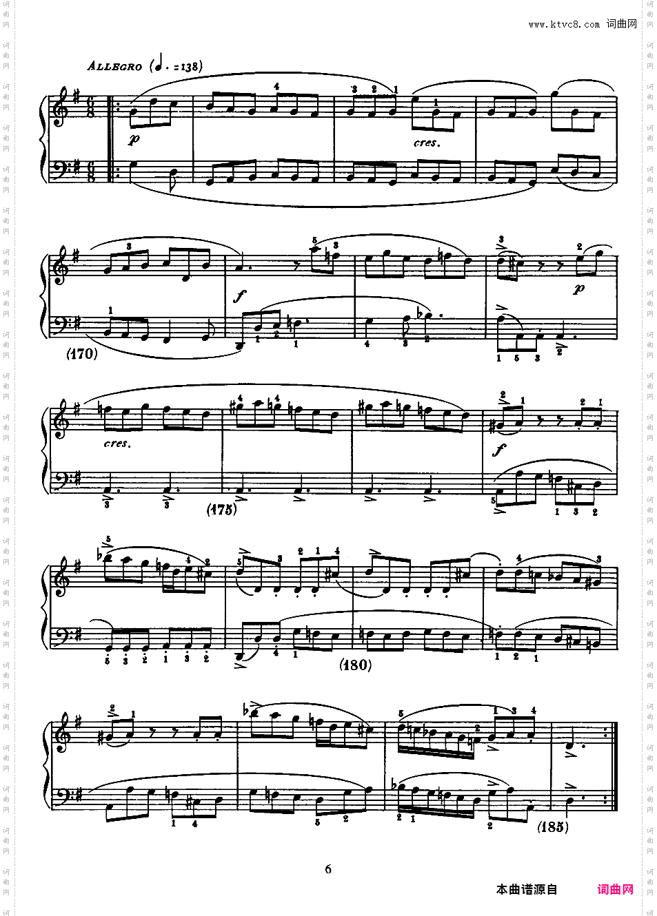 500首钢琴奏鸣曲共33册Scarlatti Sonatas 176-190