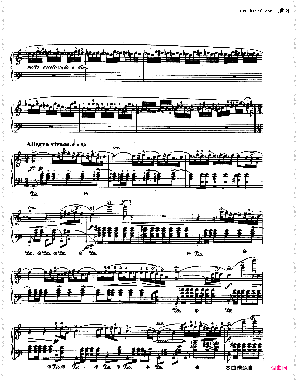 C大调波莱罗舞曲 Op·19Chopin op19 Bolero 版本二