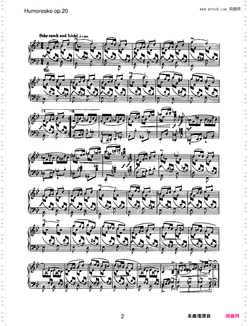 幽默曲 Humoresque Op·20