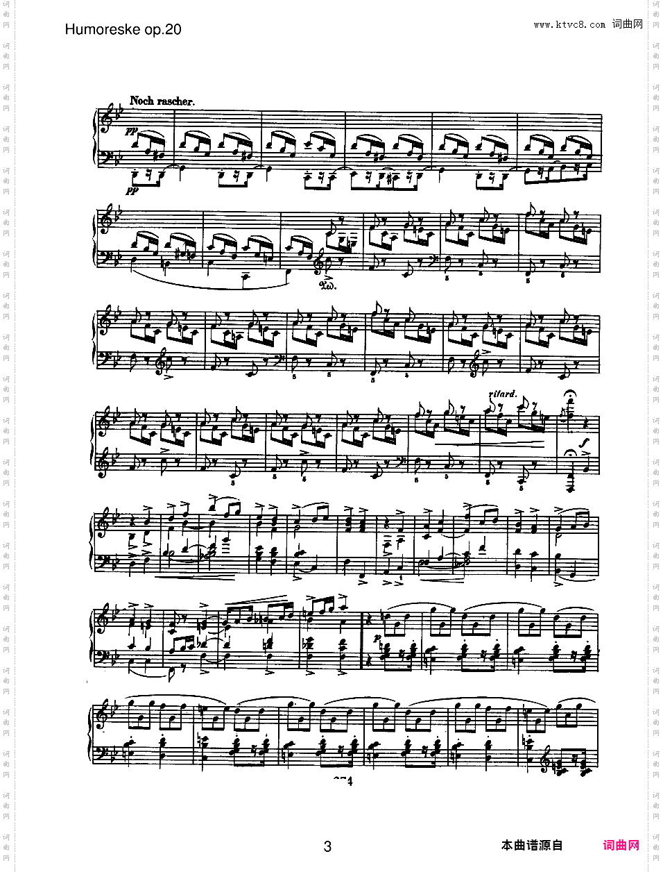 幽默曲 Humoresque Op·20