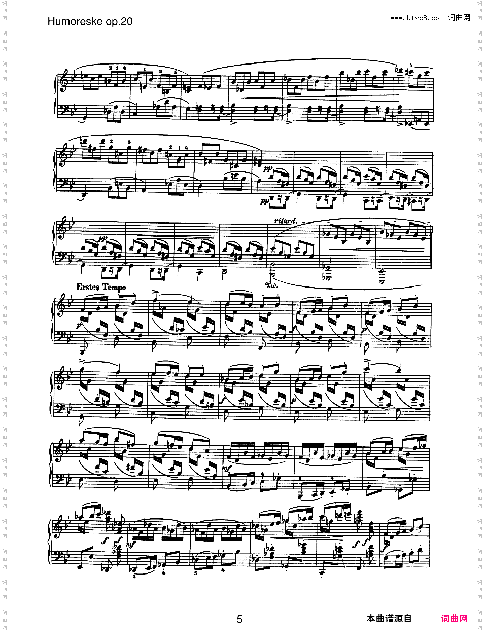 幽默曲 Humoresque Op·20