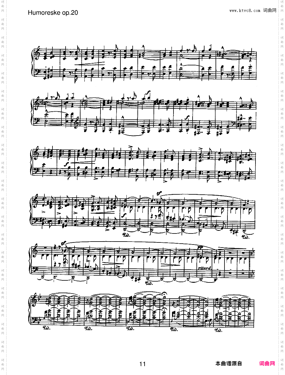 幽默曲 Humoresque Op·20