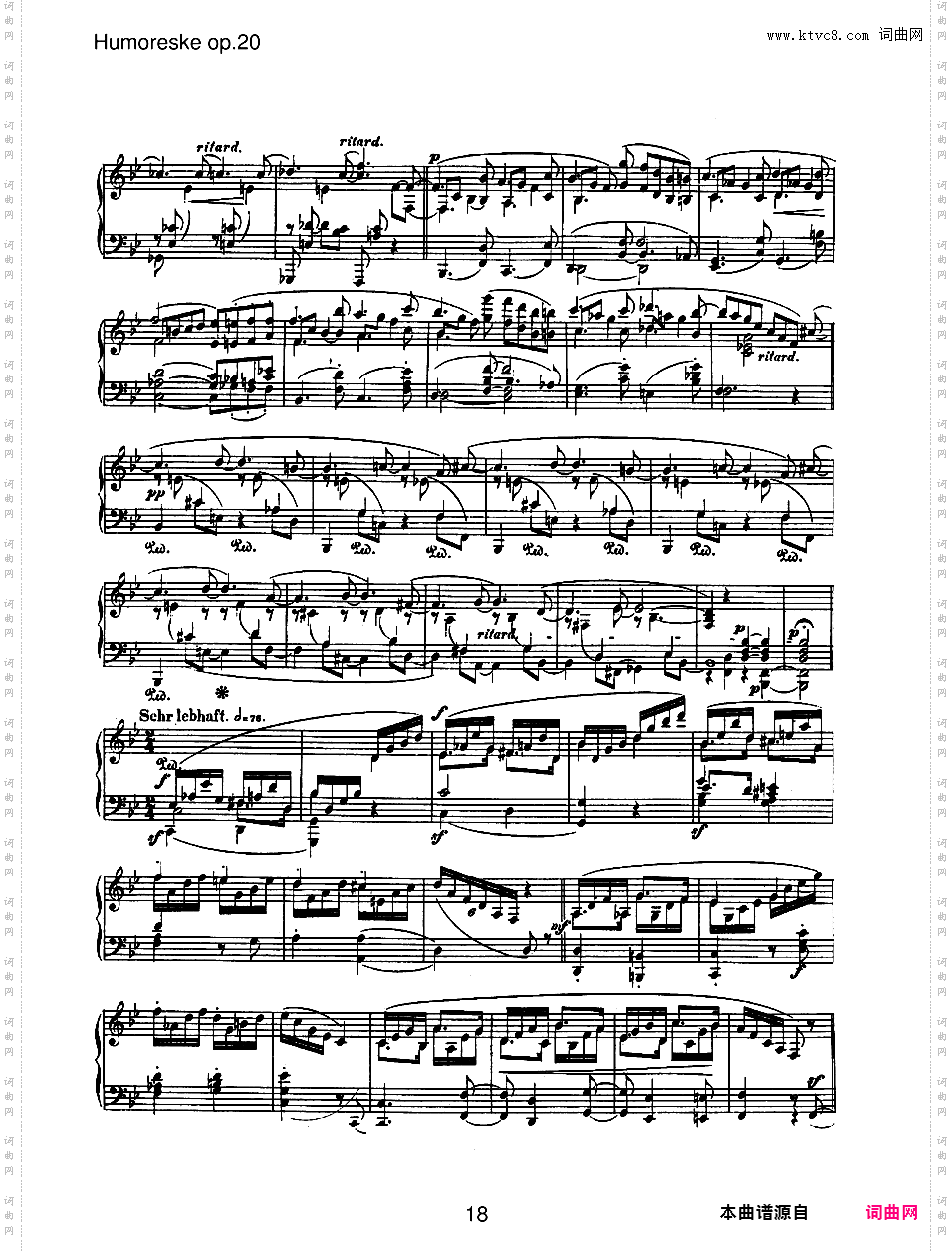 幽默曲 Humoresque Op·20