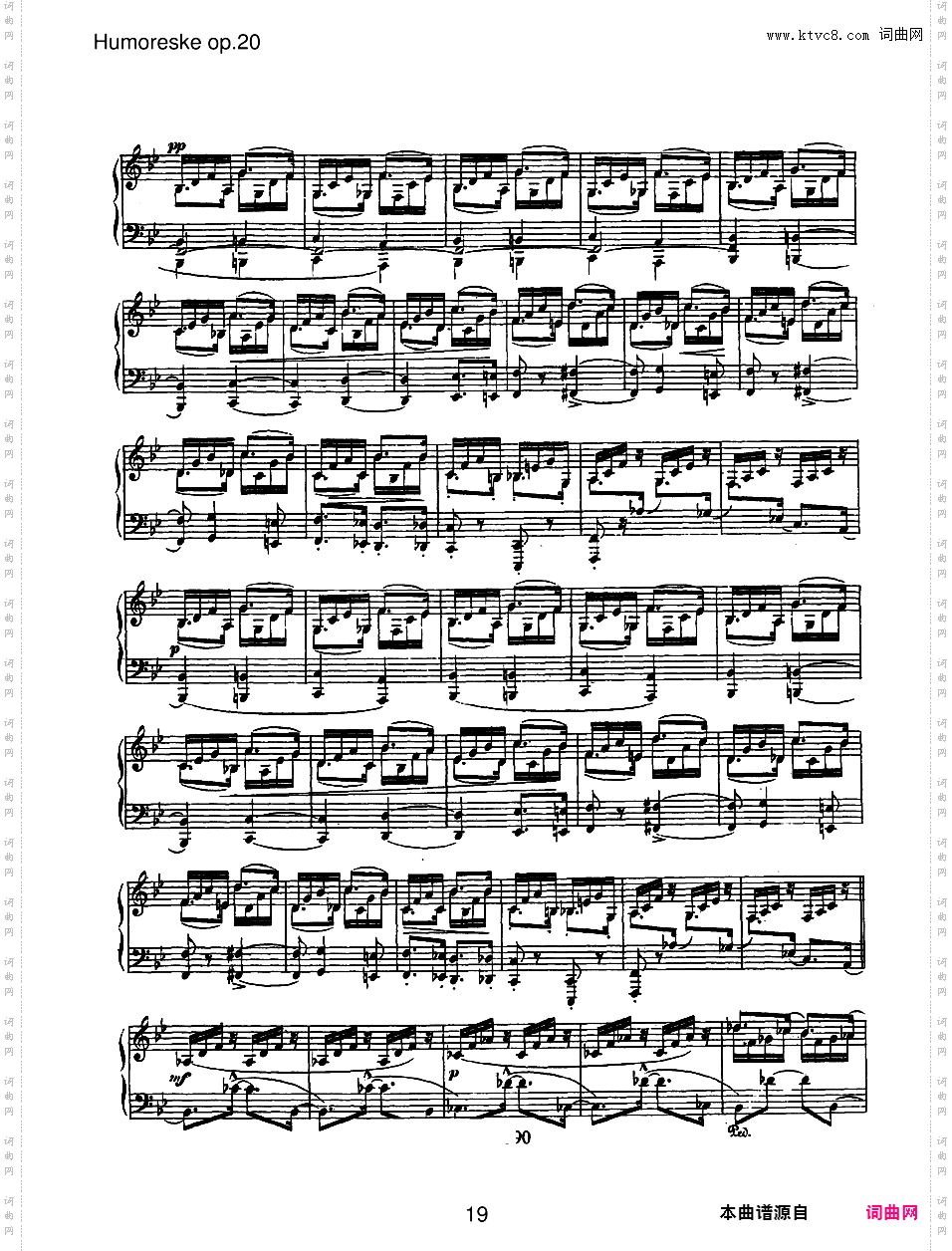 幽默曲 Humoresque Op·20