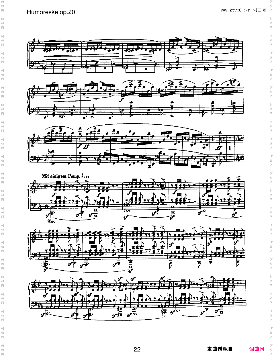 幽默曲 Humoresque Op·20