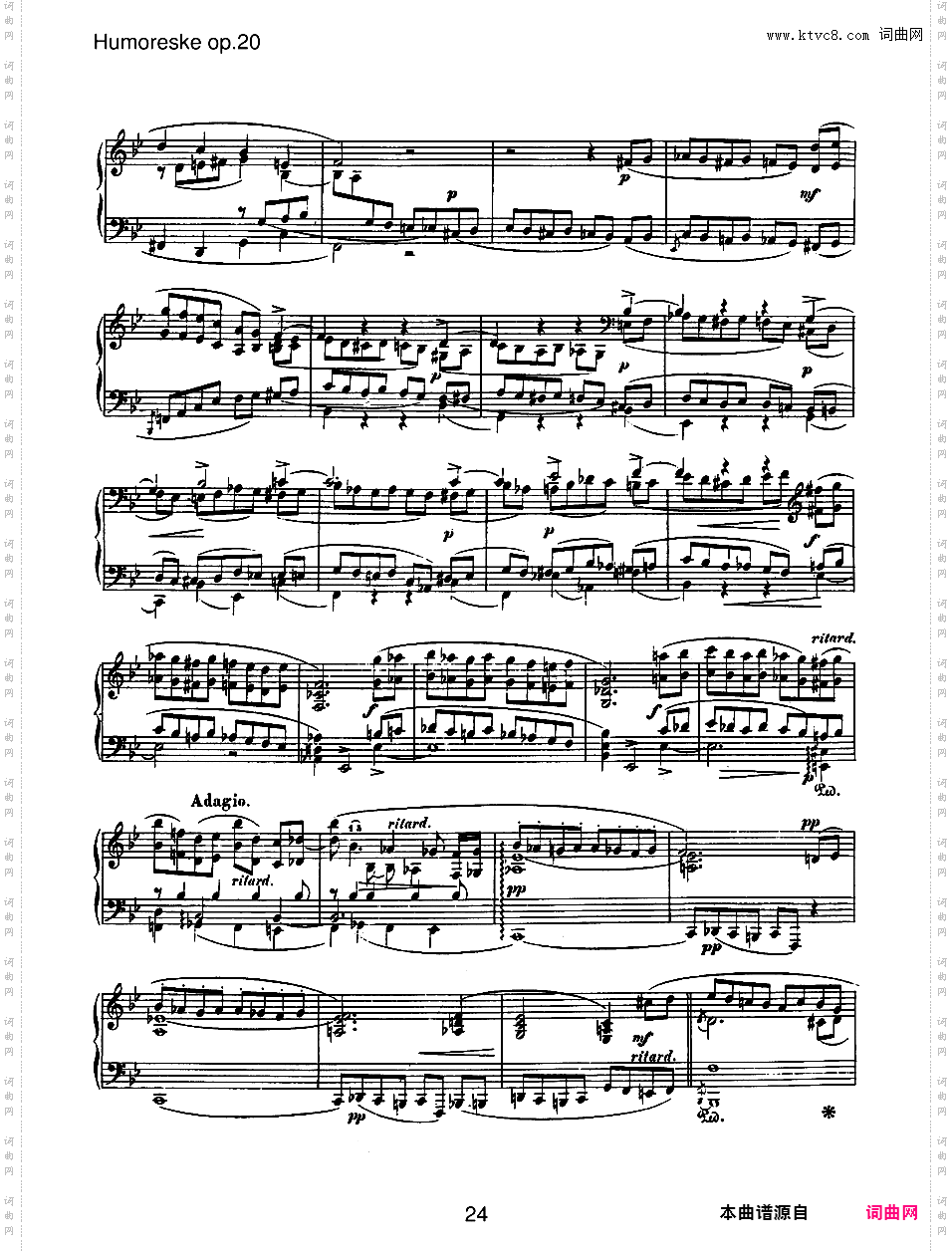 幽默曲 Humoresque Op·20