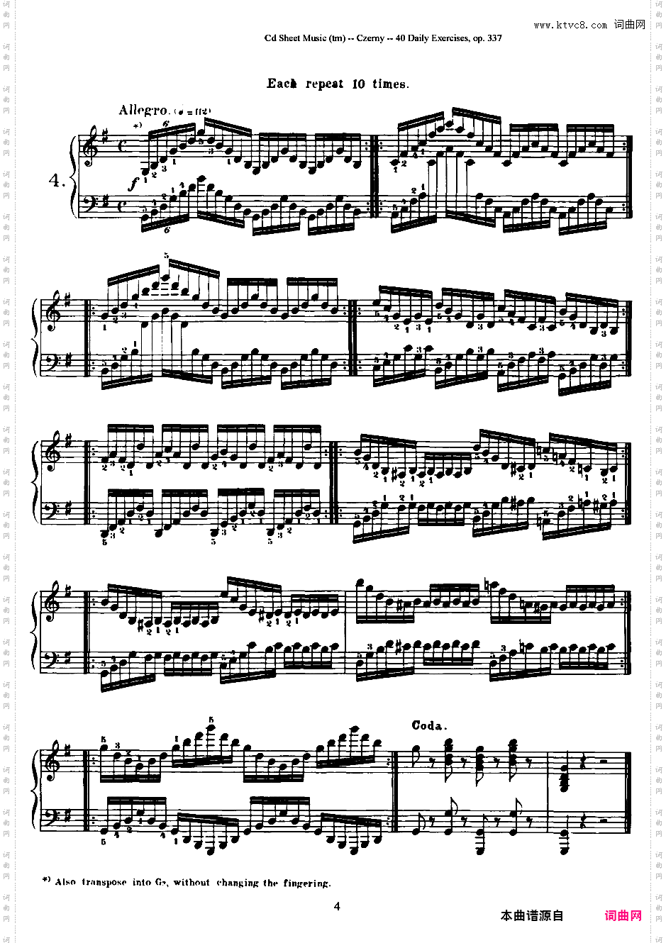 每日的练习 Daily Exercises Op·337