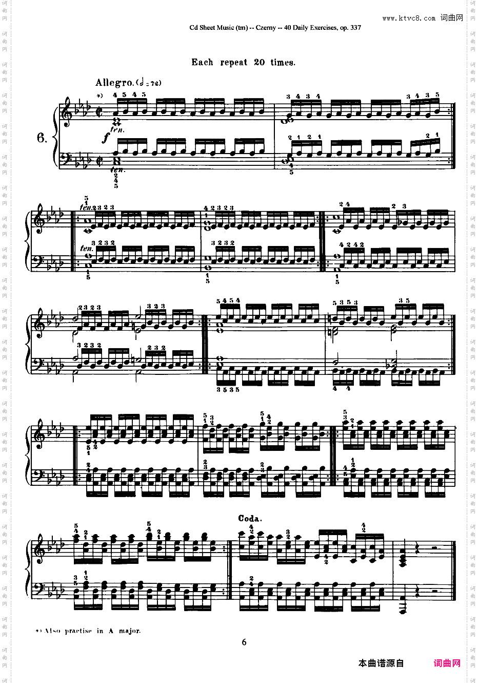 每日的练习 Daily Exercises Op·337