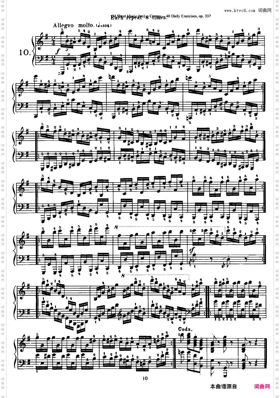 每日的练习 Daily Exercises Op·337