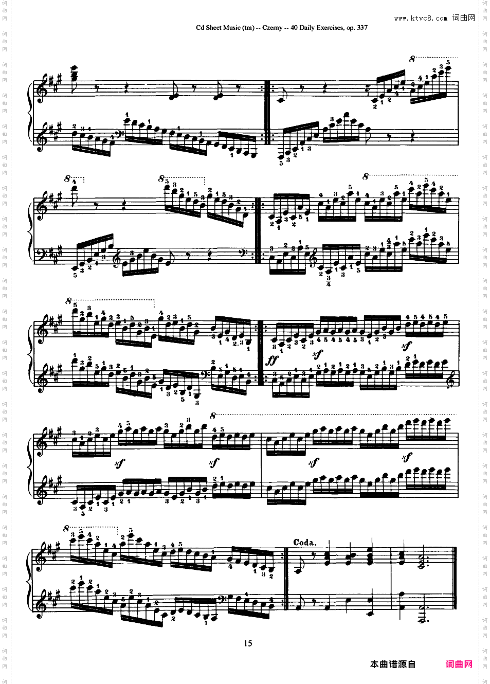 每日的练习 Daily Exercises Op·337