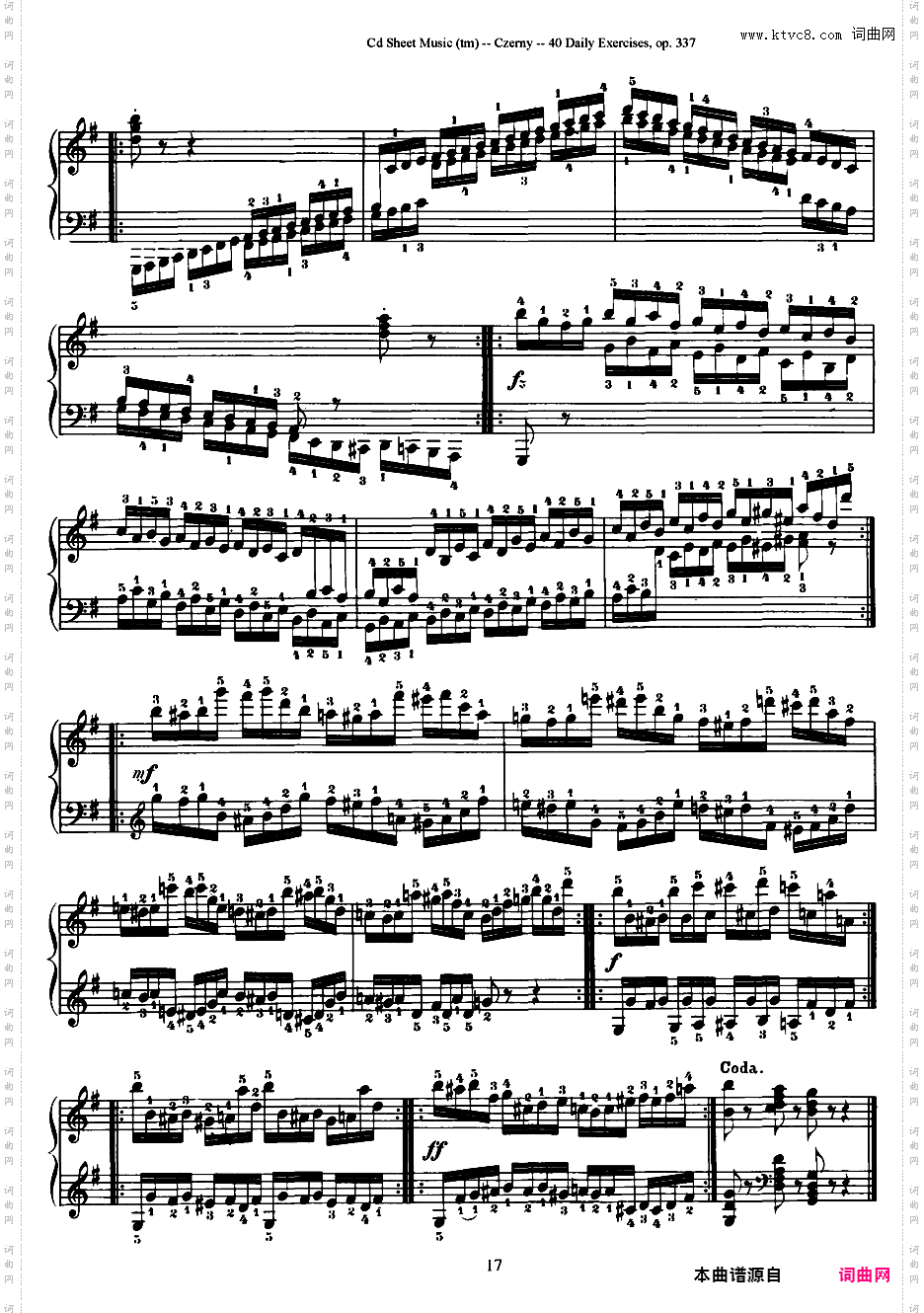 每日的练习 Daily Exercises Op·337