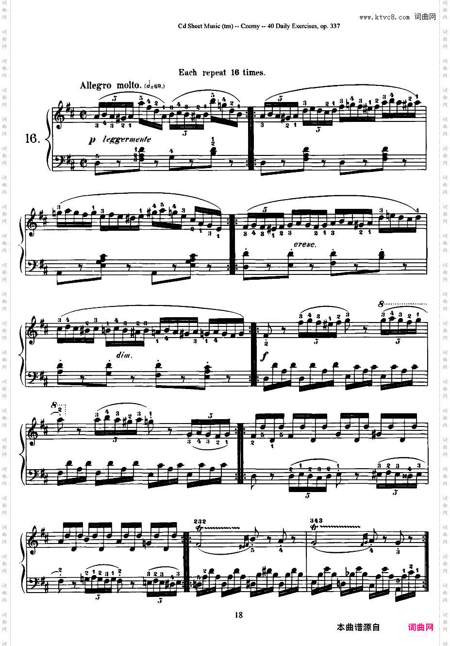 每日的练习 Daily Exercises Op·337