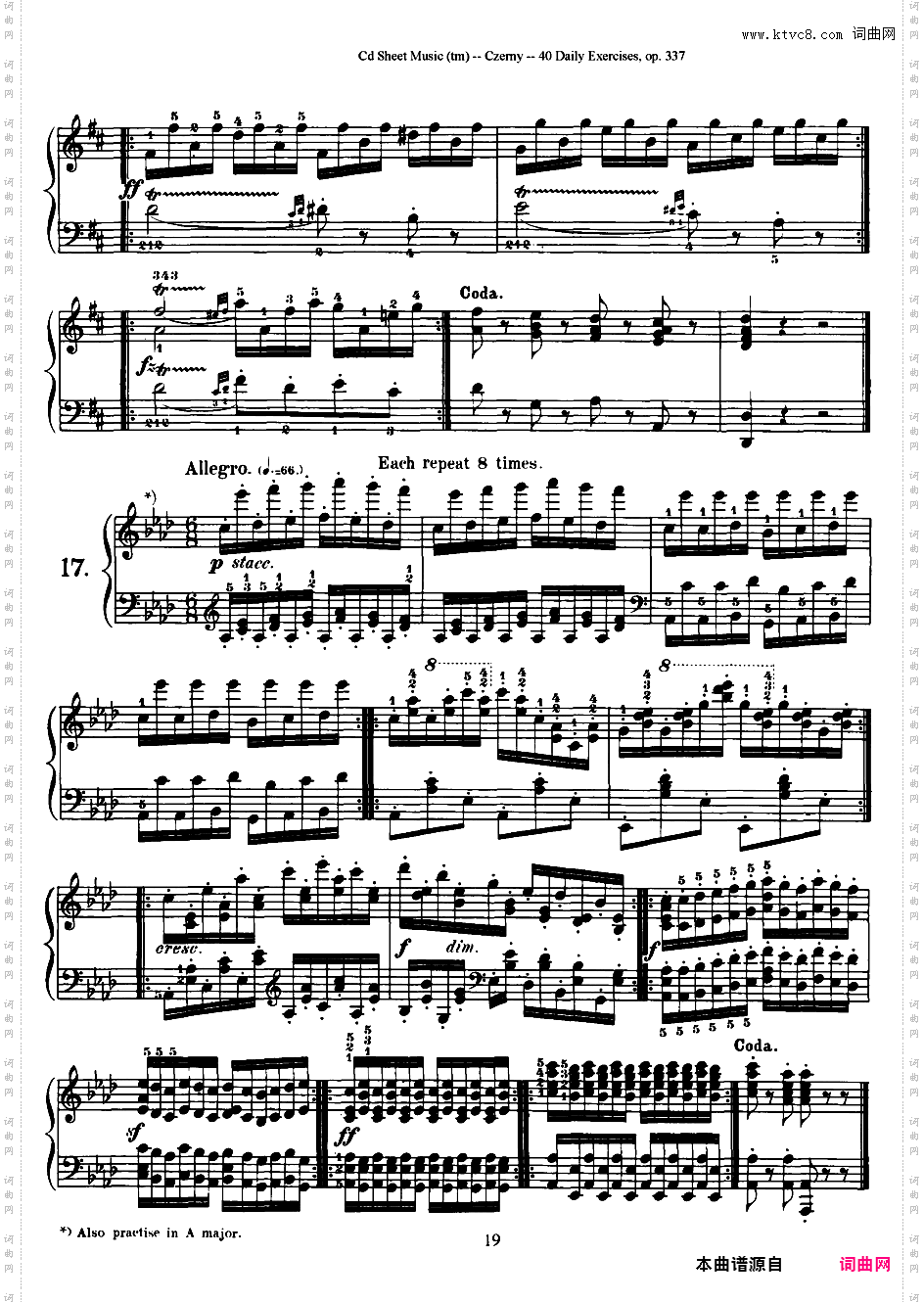 每日的练习 Daily Exercises Op·337