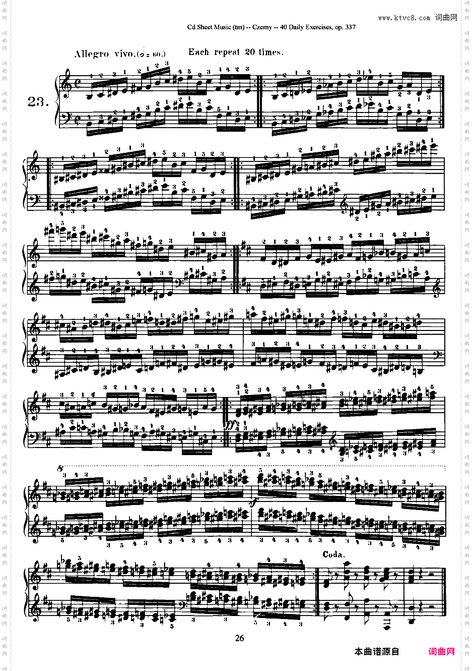 每日的练习 Daily Exercises Op·337