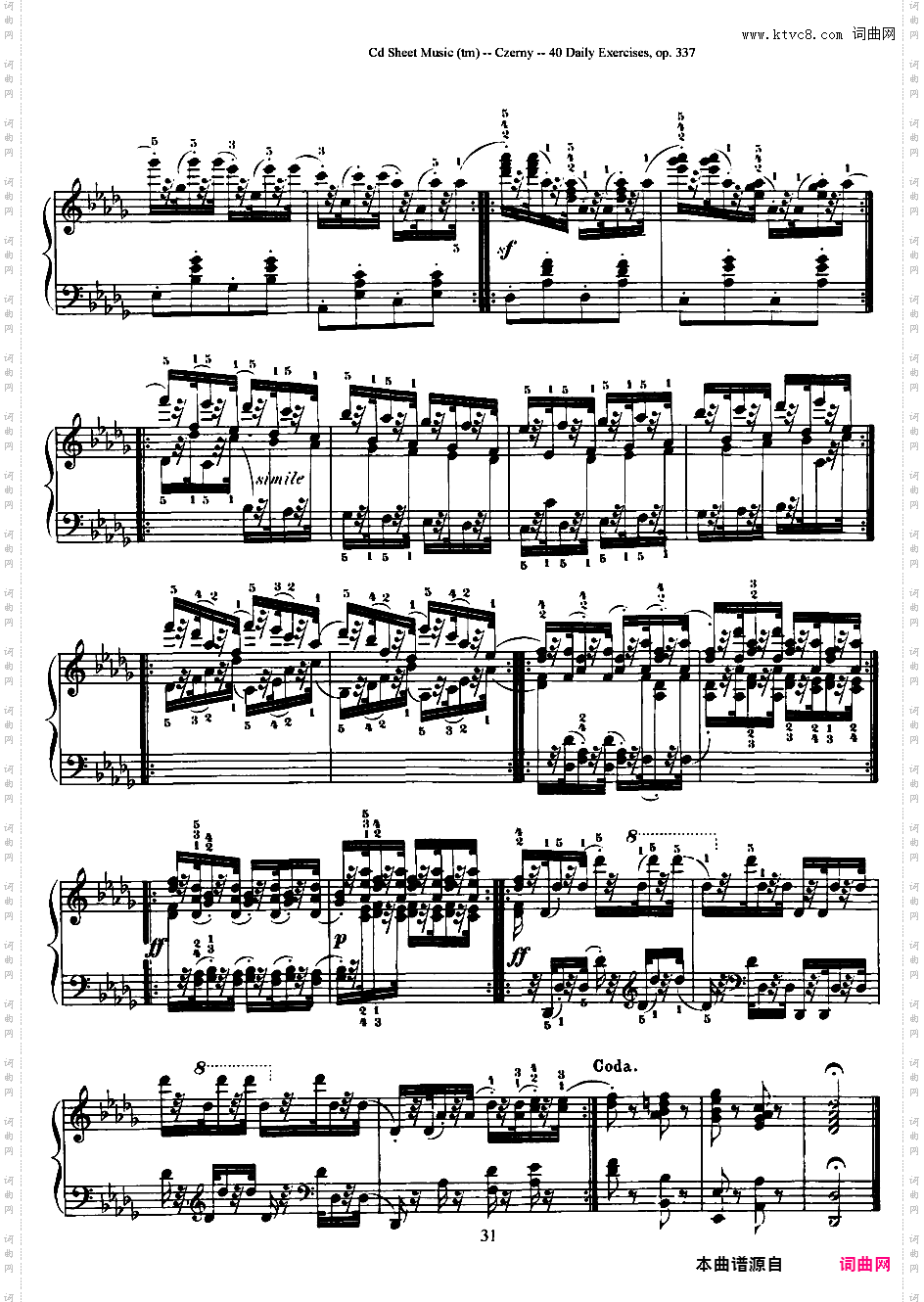 每日的练习 Daily Exercises Op·337