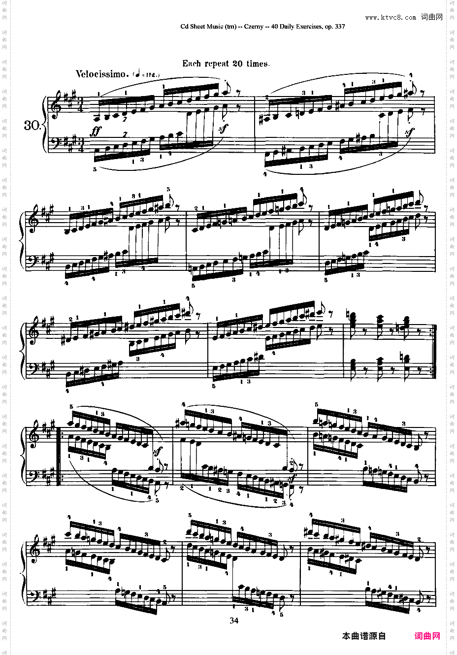 每日的练习 Daily Exercises Op·337