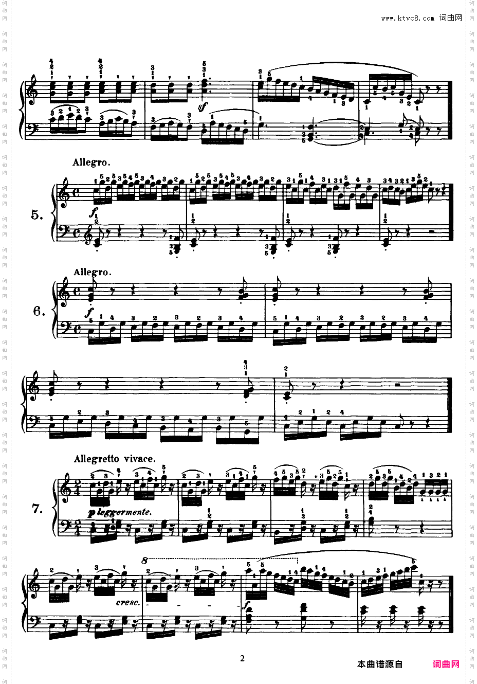钢琴短乐句练习曲 125 Exercises in Passage Playing Op·261