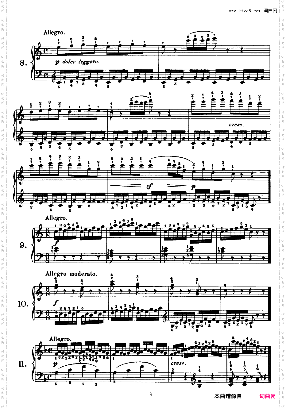 钢琴短乐句练习曲 125 Exercises in Passage Playing Op·261