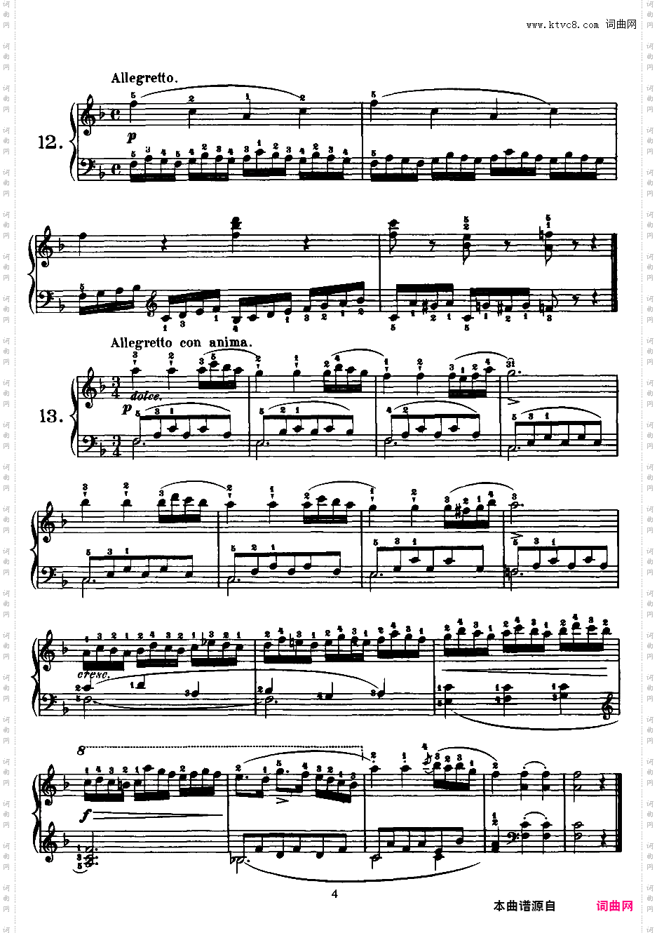 钢琴短乐句练习曲 125 Exercises in Passage Playing Op·261