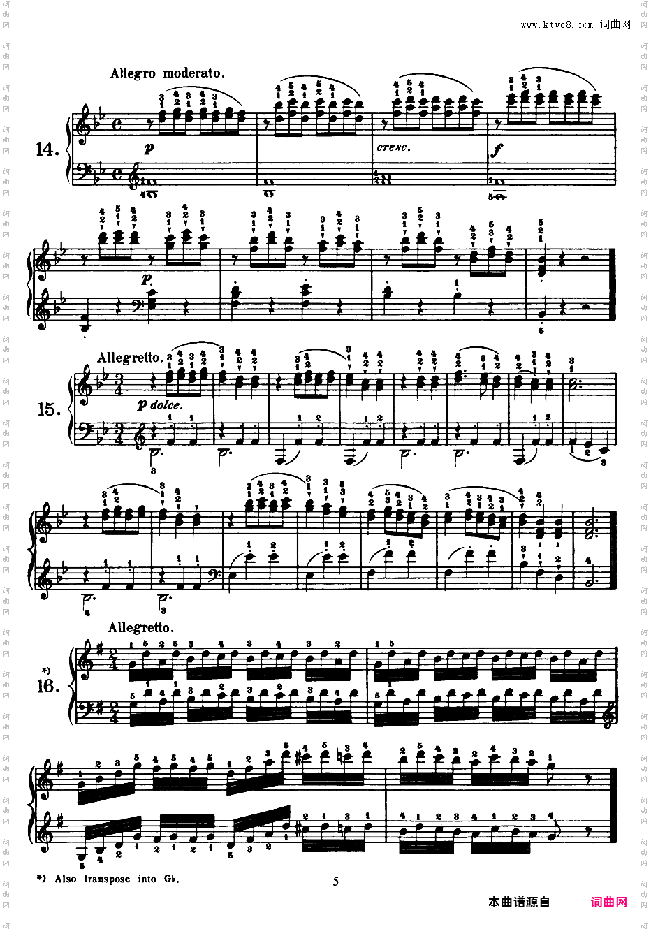 钢琴短乐句练习曲 125 Exercises in Passage Playing Op·261