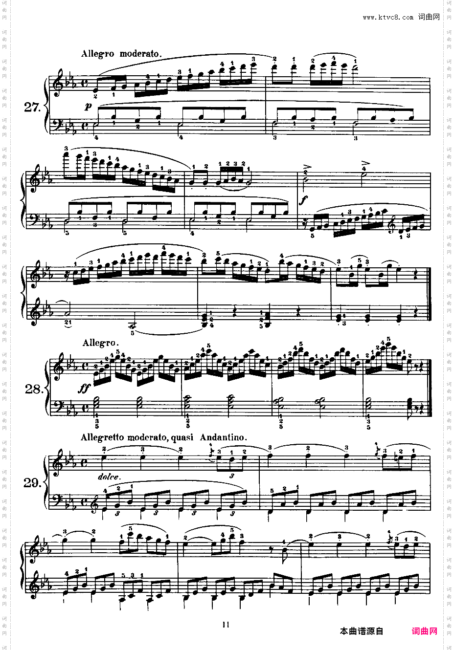 钢琴短乐句练习曲 125 Exercises in Passage Playing Op·261