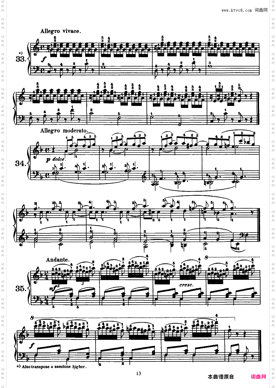 钢琴短乐句练习曲 125 Exercises in Passage Playing Op·261