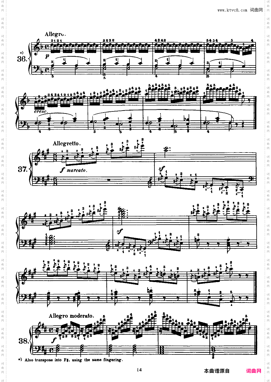 钢琴短乐句练习曲 125 Exercises in Passage Playing Op·261