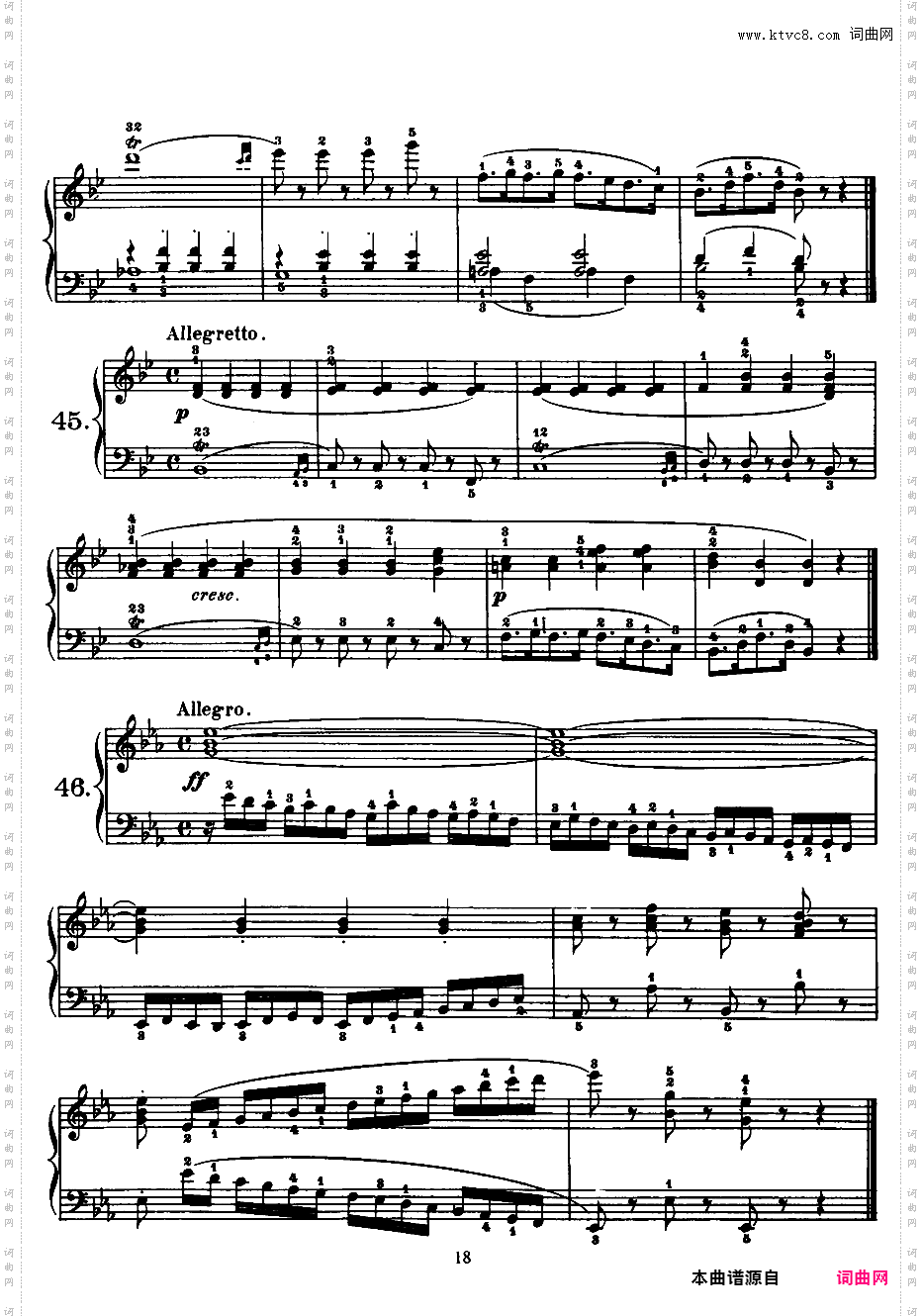 钢琴短乐句练习曲 125 Exercises in Passage Playing Op·261