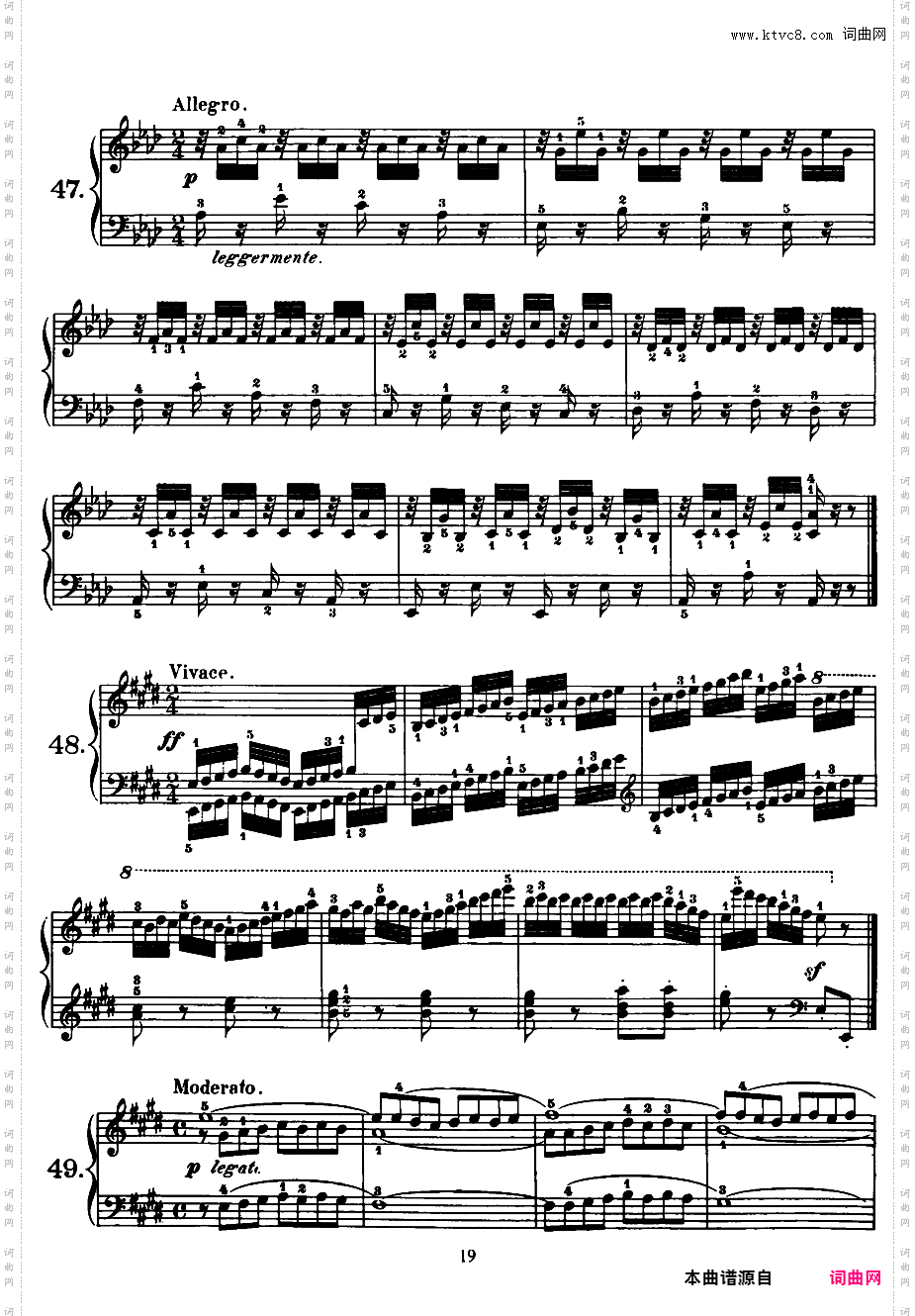 钢琴短乐句练习曲 125 Exercises in Passage Playing Op·261