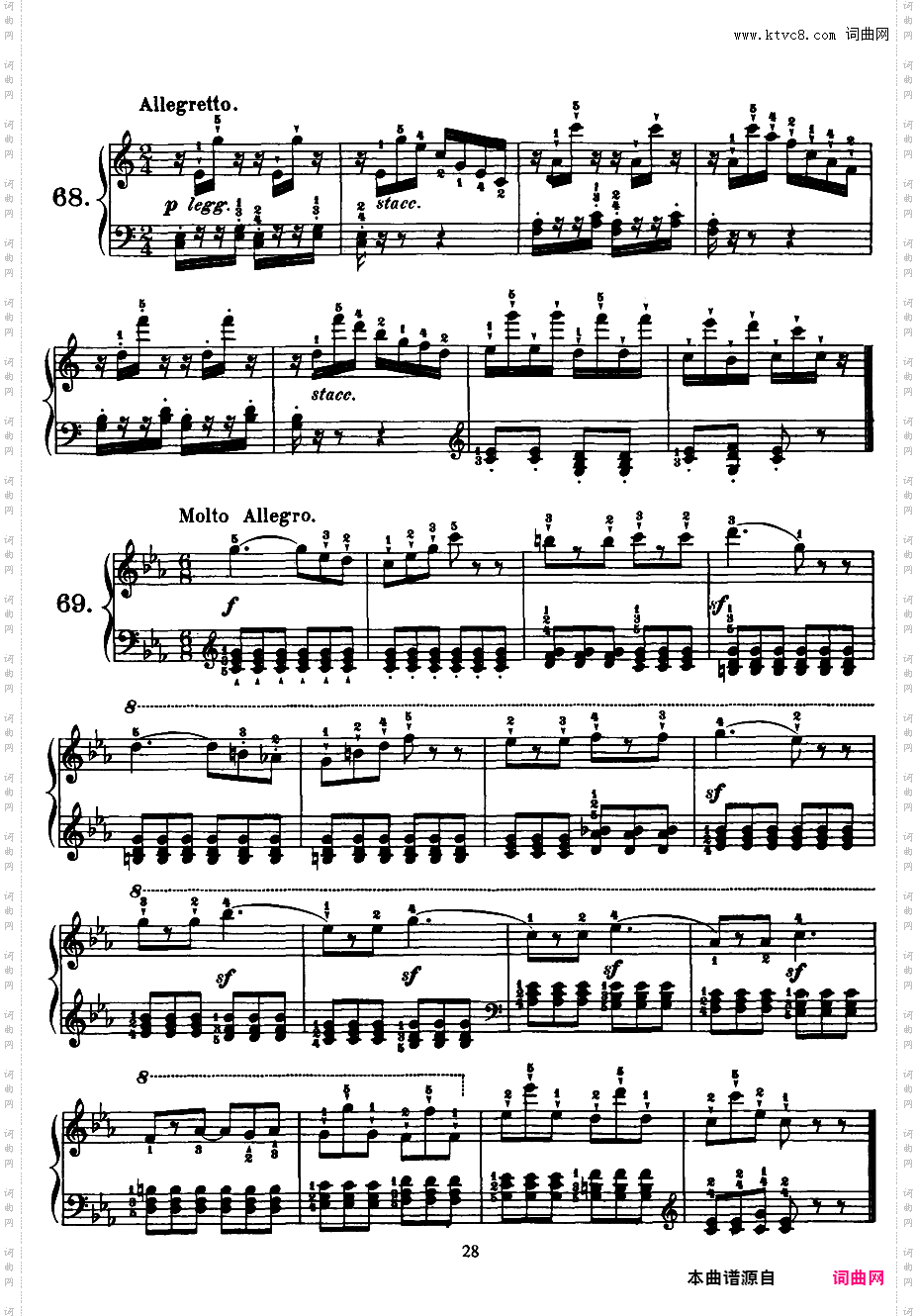钢琴短乐句练习曲 125 Exercises in Passage Playing Op·261