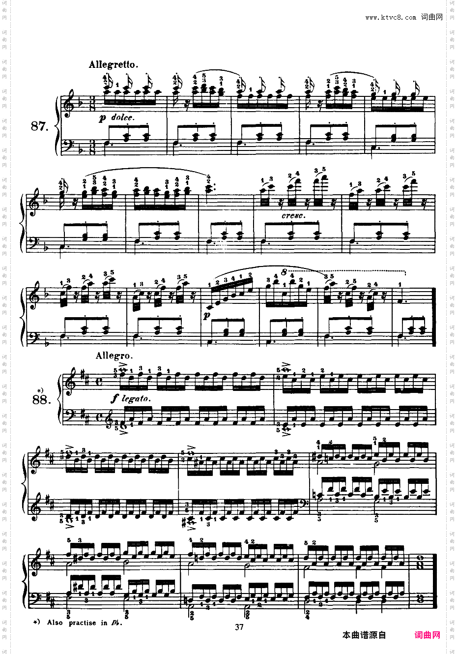 钢琴短乐句练习曲 125 Exercises in Passage Playing Op·261