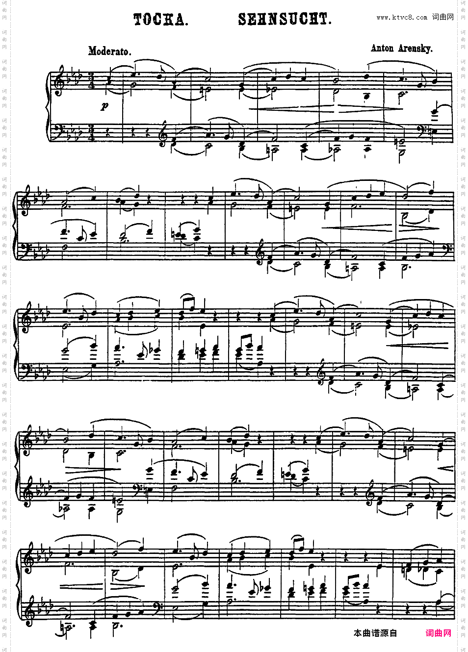 6首如歌的小品 6 Canonic Pieces Op·1