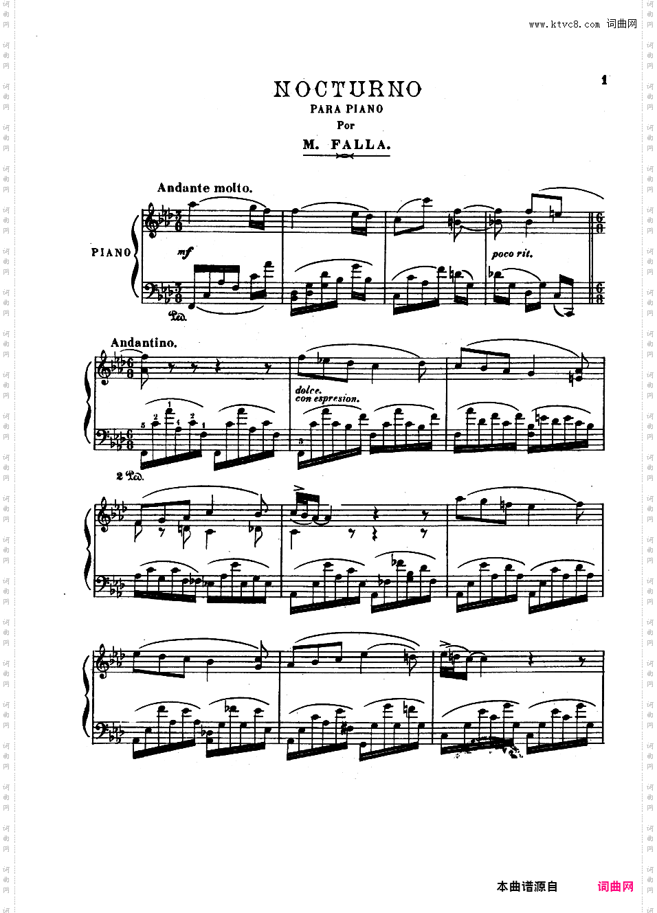 f小调夜曲 Nocturno in f Minor
